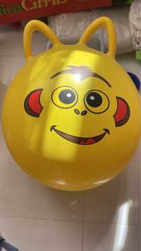 Детский резиновый мяч фитнесс мячик попрыгунчик желтый