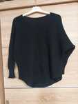 Czarny sweter, oversize, akryl