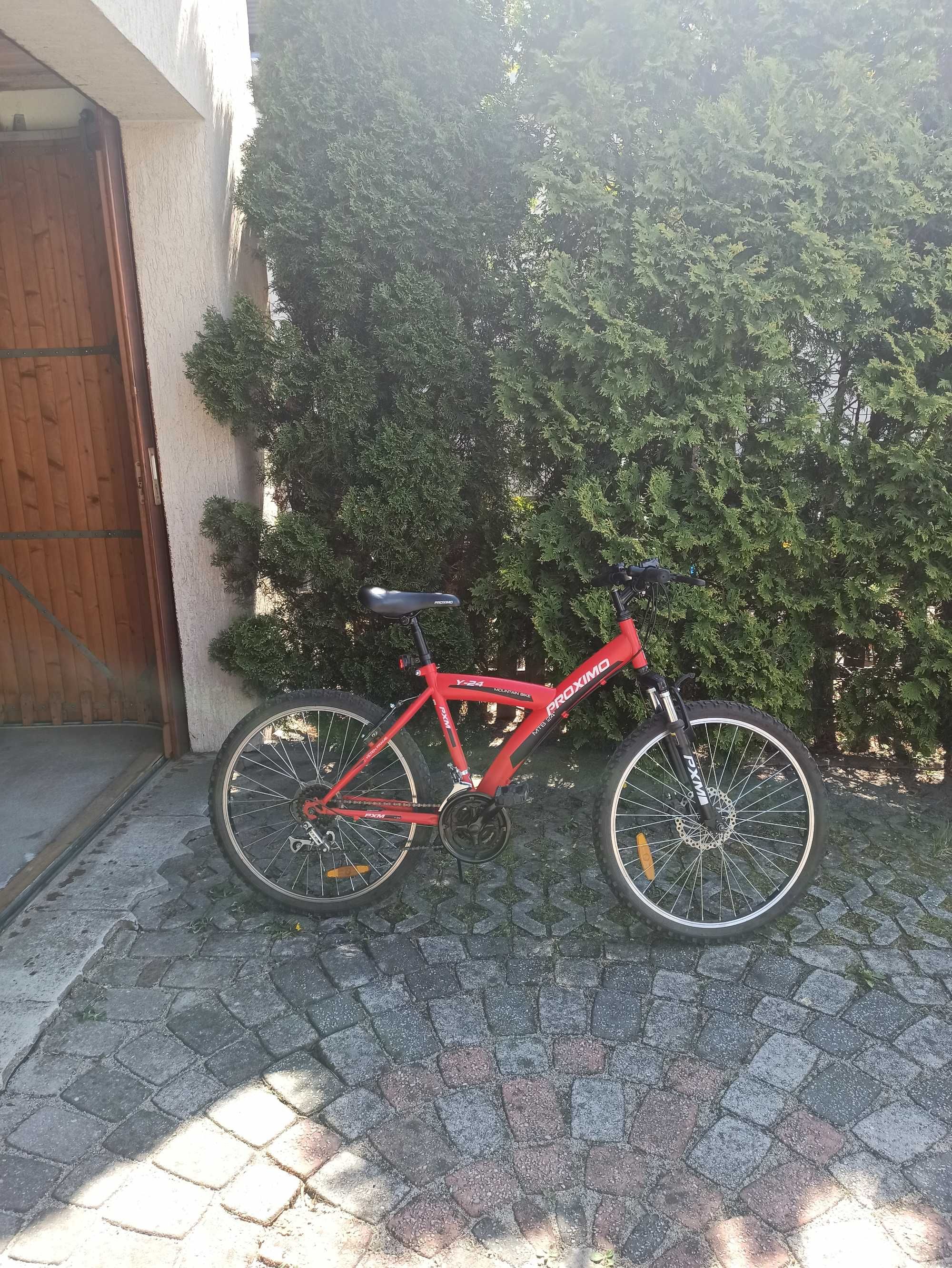 Czerwony rower 24” cale