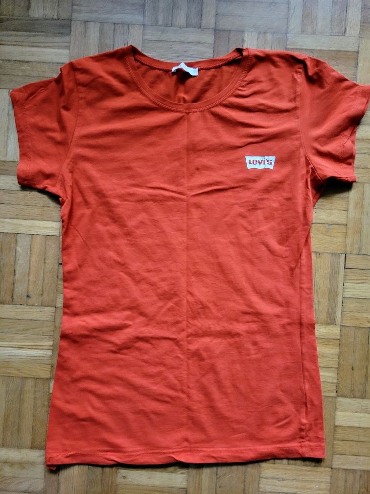 T-shirt a'la Levi's – Pomarańczowy