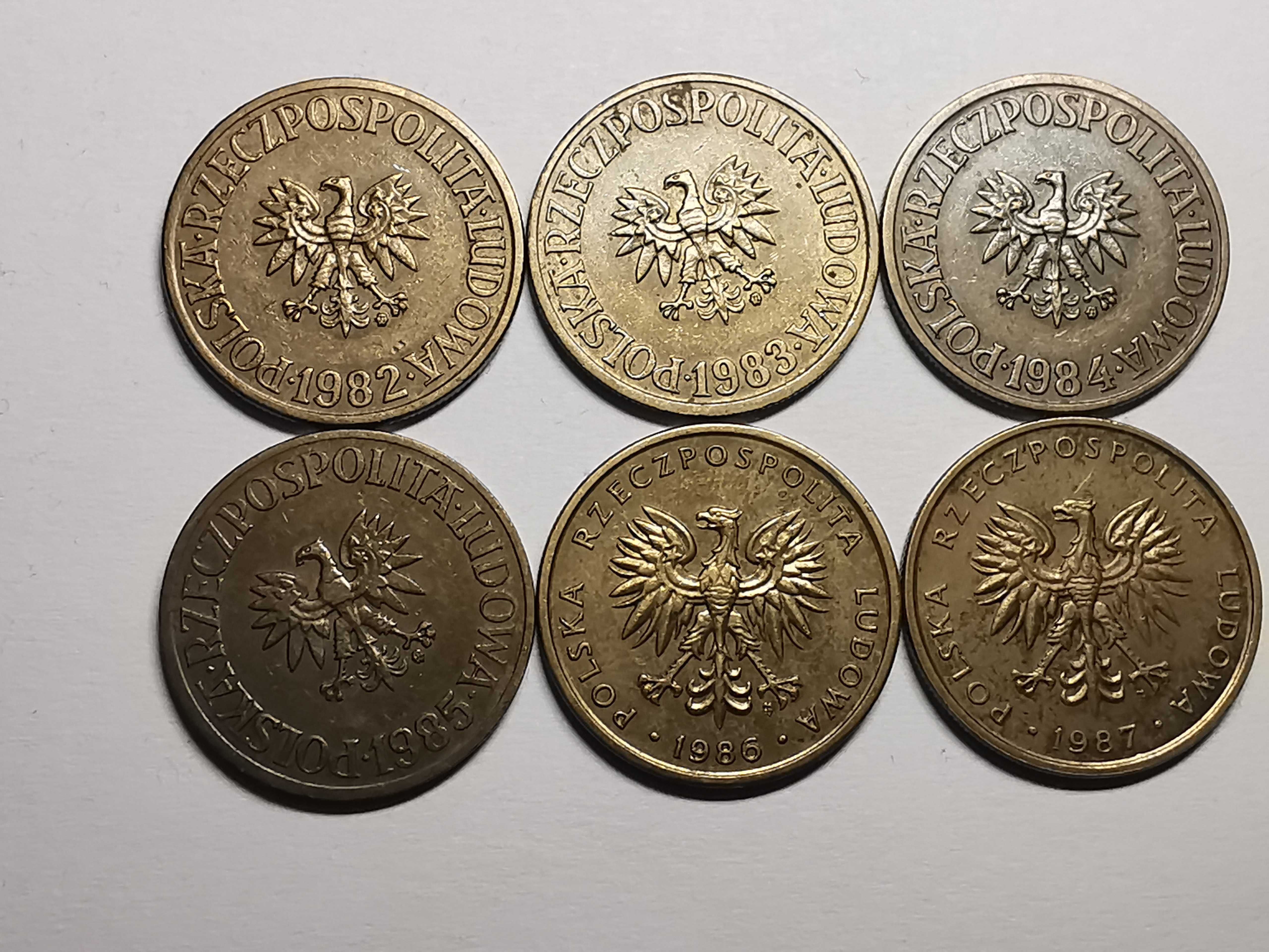 Monety 5 złotych od 1982 do 1987r.