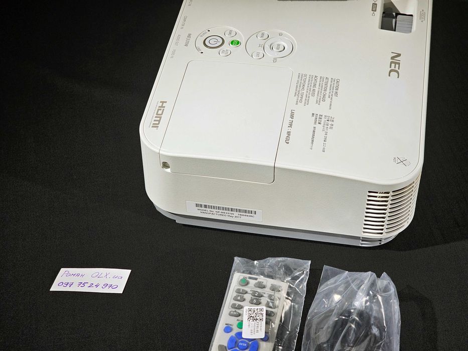 Проектор NEC ME331W, 1280х800 WXGA 3300люм ANSI, 3LCD,