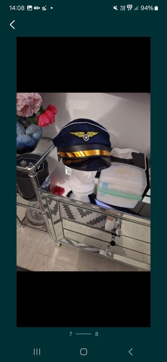 Czapka policjanta lub pilota 1 szt