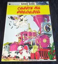 Livro BD Carris na Pradaria Lucky Luke Meribérica