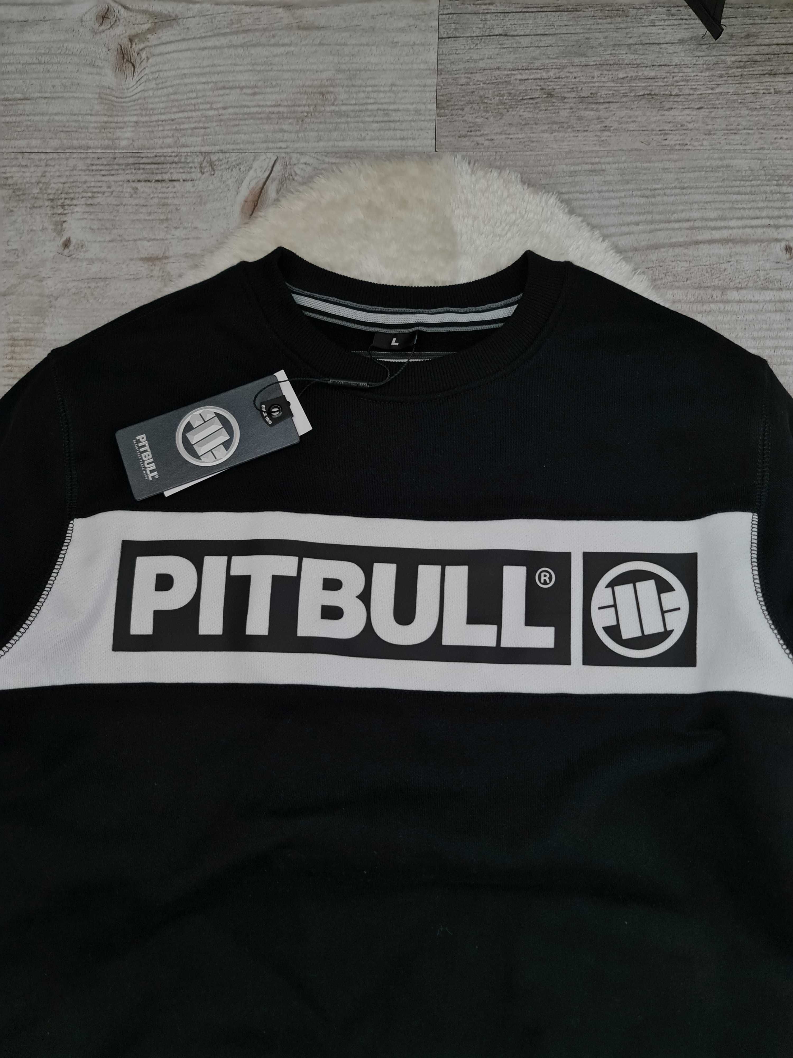 Bluza Crewneck PitBull Rozmiar L Czarna Nowa Logo