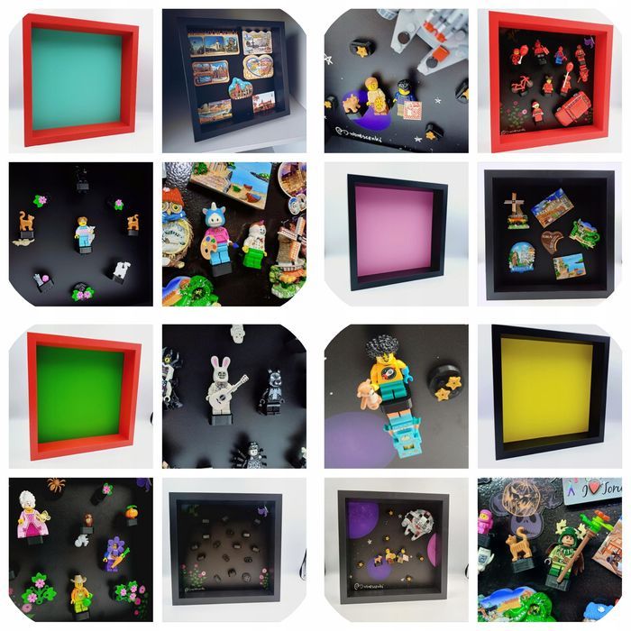 Red - Ramka Ekspozycyjna Dla Kolekcji Magnesów, Figurek Lego, Cobi