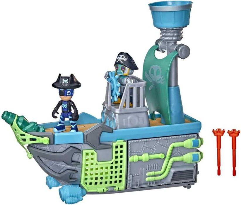 PJ Masks Sky Pirate Battleship, герої в масках піратський корабель