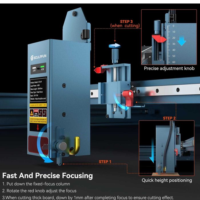 Лазерний гравер Лазерний верстат гравер sculpfun SF-A9 40 В