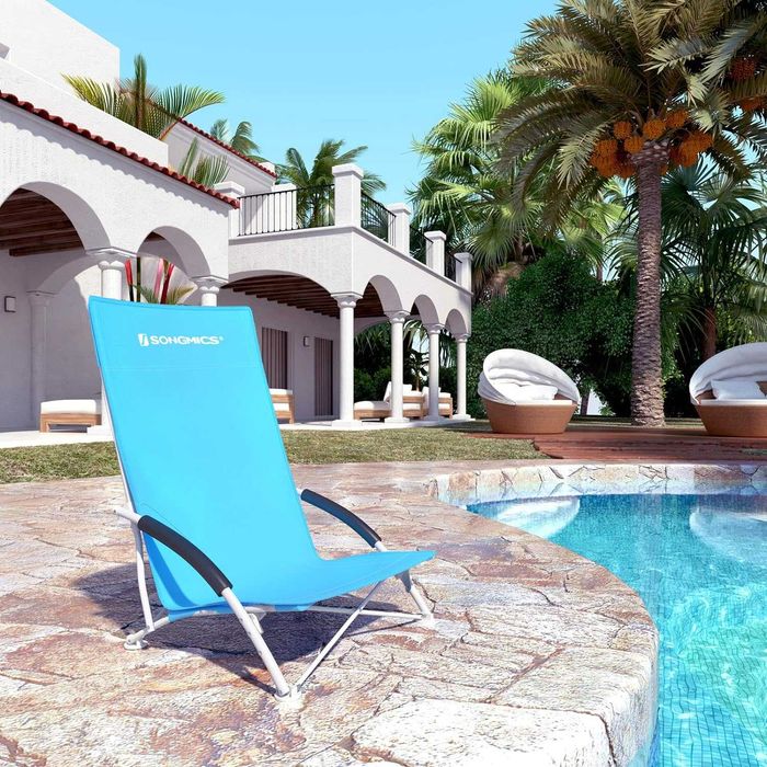 крісло  портативний пляжний стілець SONGMICS, з високою спинкою,