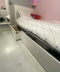 Łóżko Ikea Malm z szufladami