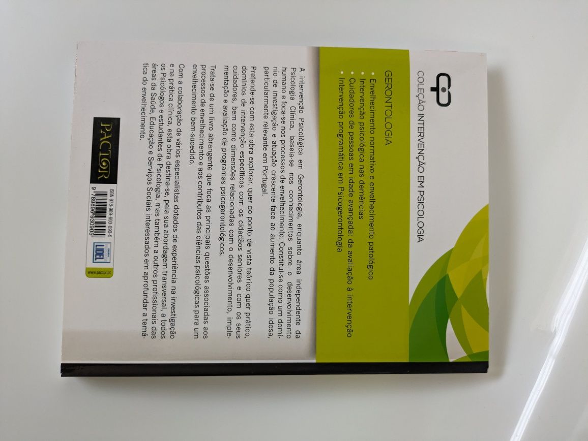 Livro Intervenção Psicológica em Gerontologia