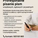 Profesjonalne pisanie pism i wniosków -urzędy,sądy,instytucje-Prawnik