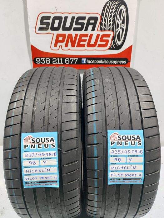 2 pneus semi novos 235-45ZR18 Michelin - Oferta dos Portes