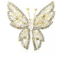 wyjątkowa broszka Motyl cała kryształkowa pięknie się mieni