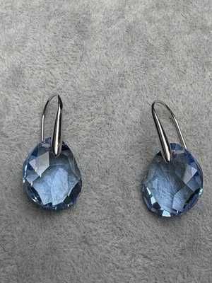 Сережки Swarovski колір cердце океану