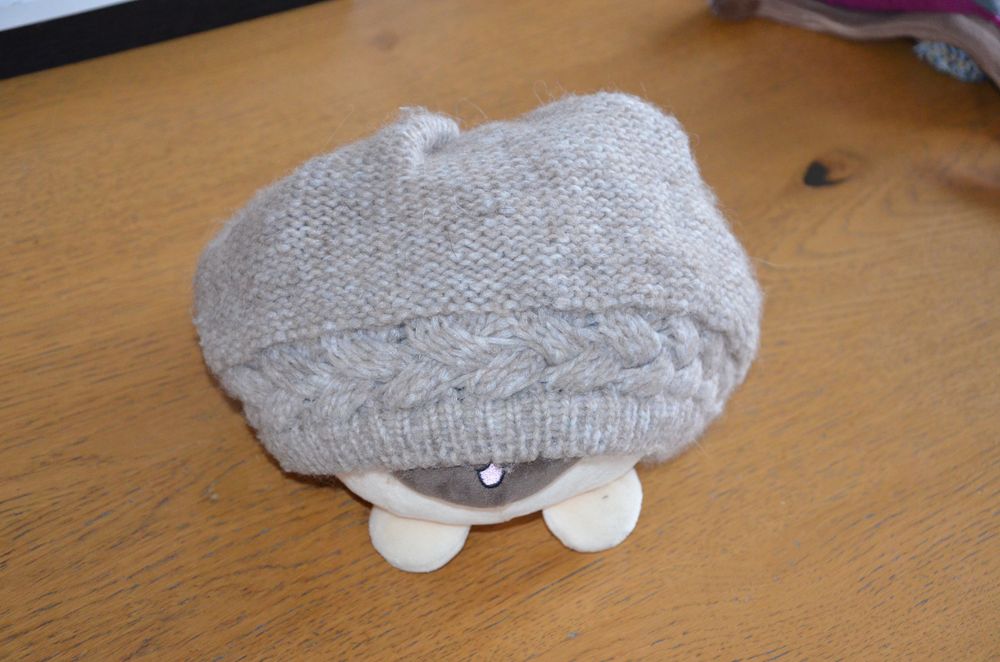 Madeleine beret/czapka wełna beż