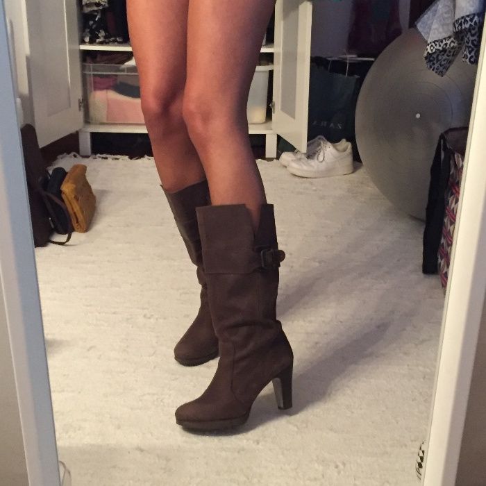 Botas Zara em pele