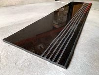 Czarne twarde płytki schodowe 120x30 WYSOKI POŁYSK