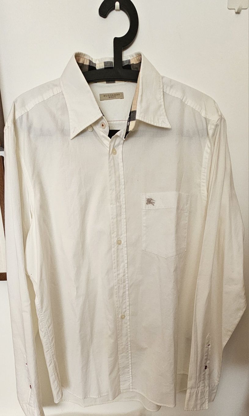 Camisa branca homem Burberry