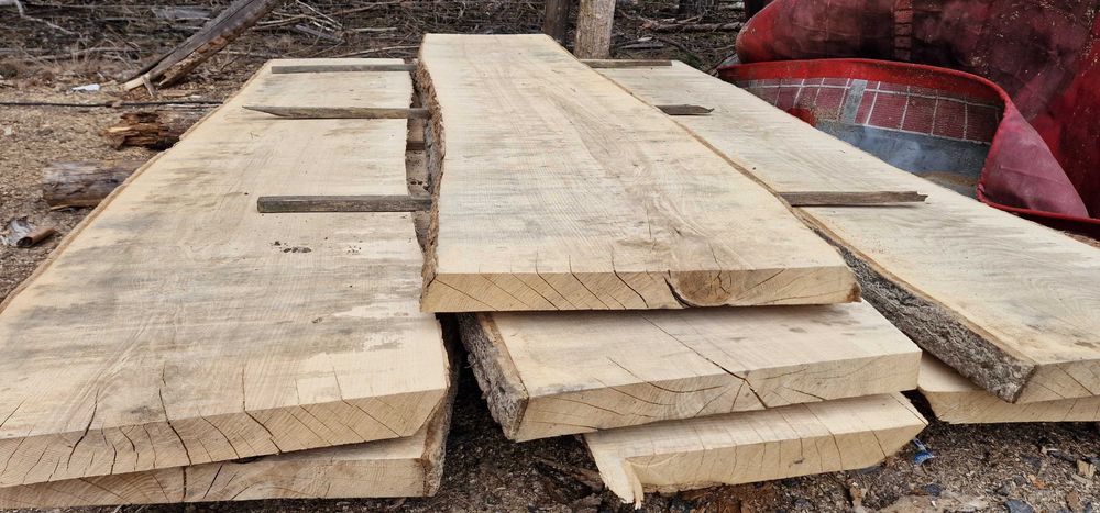 Tarcica dębowa i jesionowa 55 mm 2,4 m. Blaty i deski dębowe.