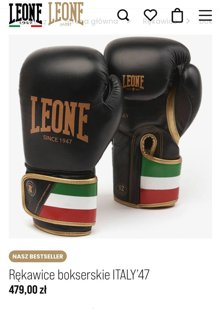 Rękawice bokserskie 14oz Leone seria Italy 47