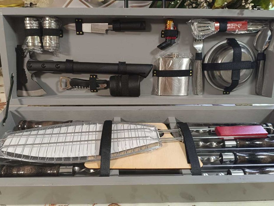 Набір шампурів у деревяному кейсі ЦІНА АКТУАЛЬНА