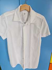 biała koszula chłopięca krótki rękaw Cool Club 128