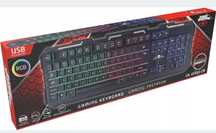 No Fear Klawiatura gamingowa QWERTY 104 przyciski membranowe RGB