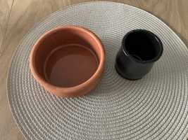 Małe naczynia gliniane ceramiczne