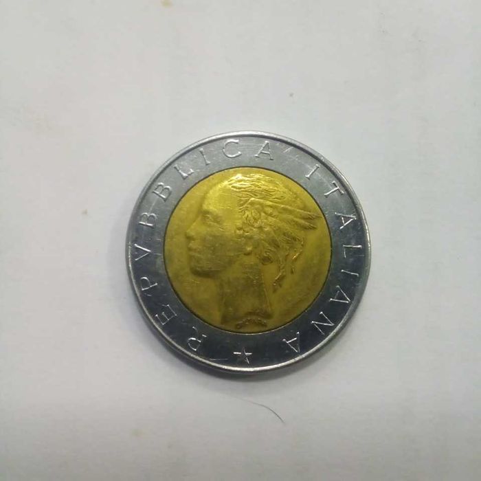 Moedas italianas de 500 liras