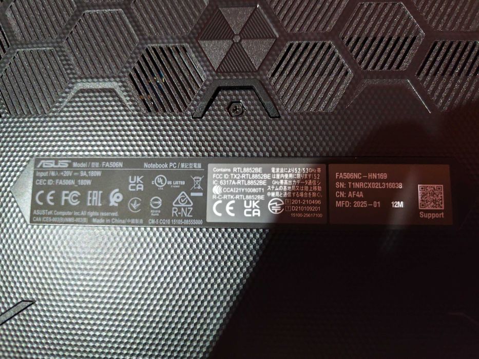 Ноутбук Asus Tuf Gaming A15/AMD Ryzen 5 7535HS/RTX3050(4ГБ)/16ГБ/512ГБ