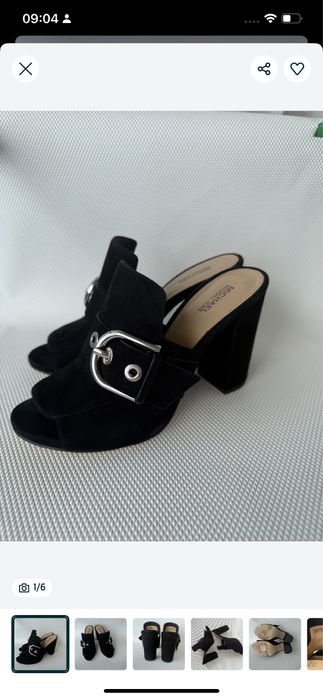 Michael Kors klapki mule zamsz 38 czarne