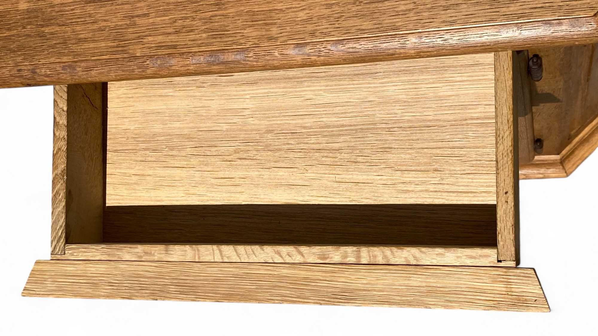 Narożna szafka komoda, lite drewno, dąb naturalny