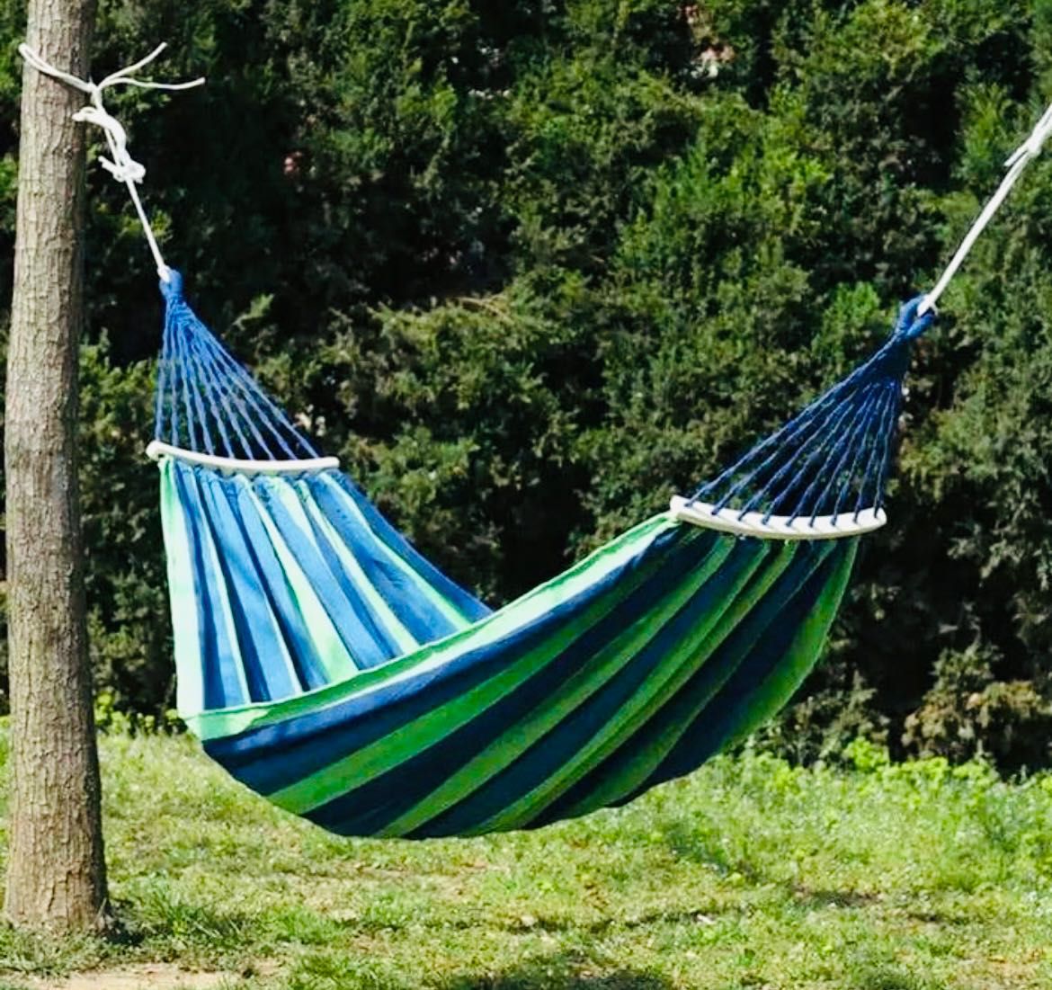 Wygodny HAMAK Wypoczynkowy DWUOSOBOWY XXL 270 x 150 cm Ogród Leżak