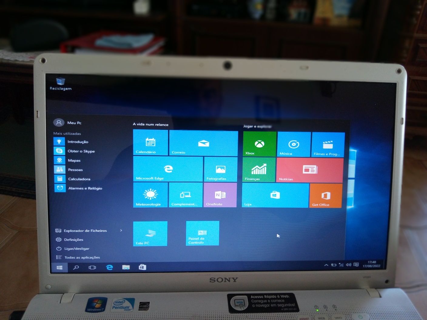 Sony vaio formatado