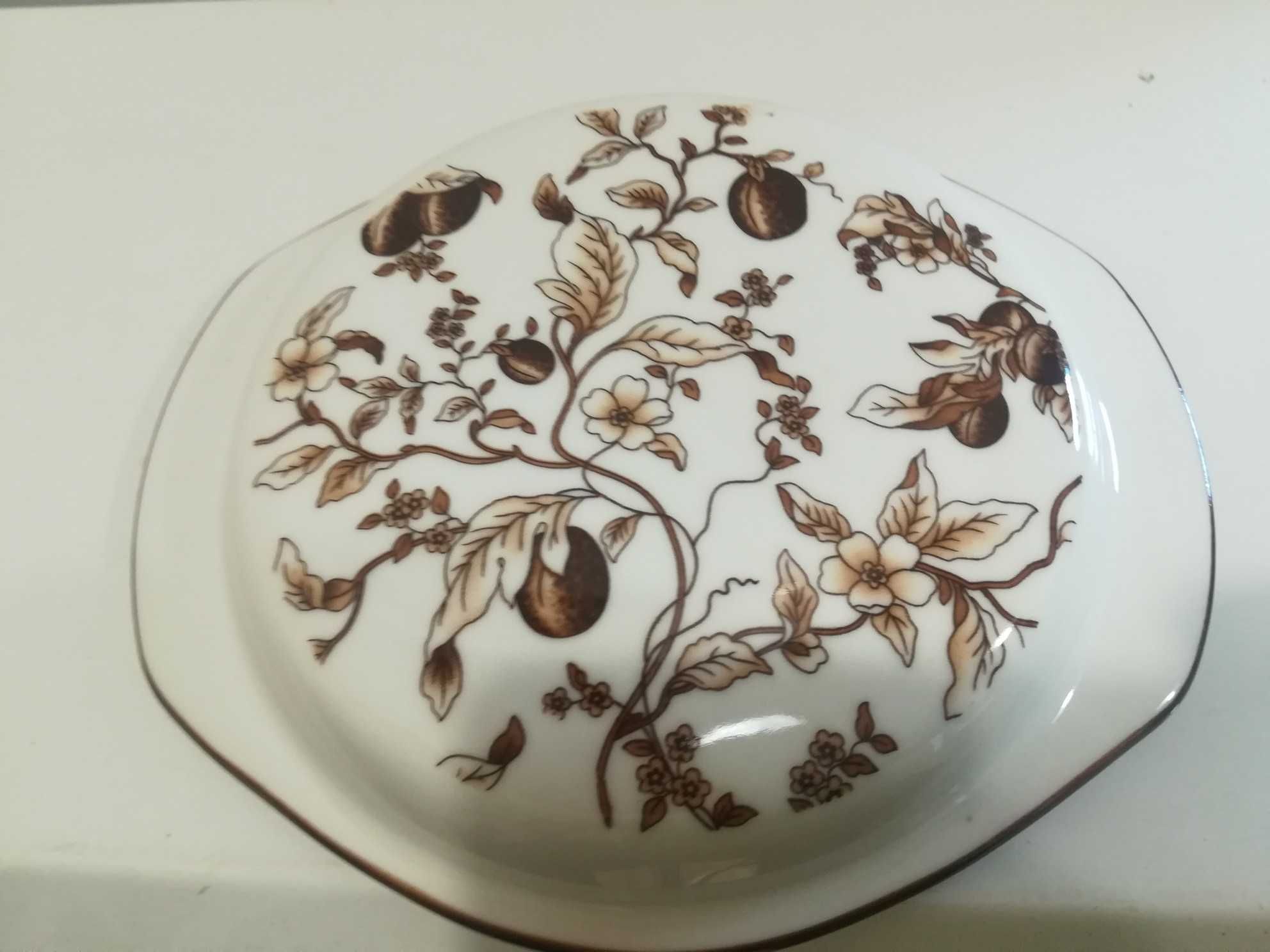 Porcelana pokrywka do wazy malowana