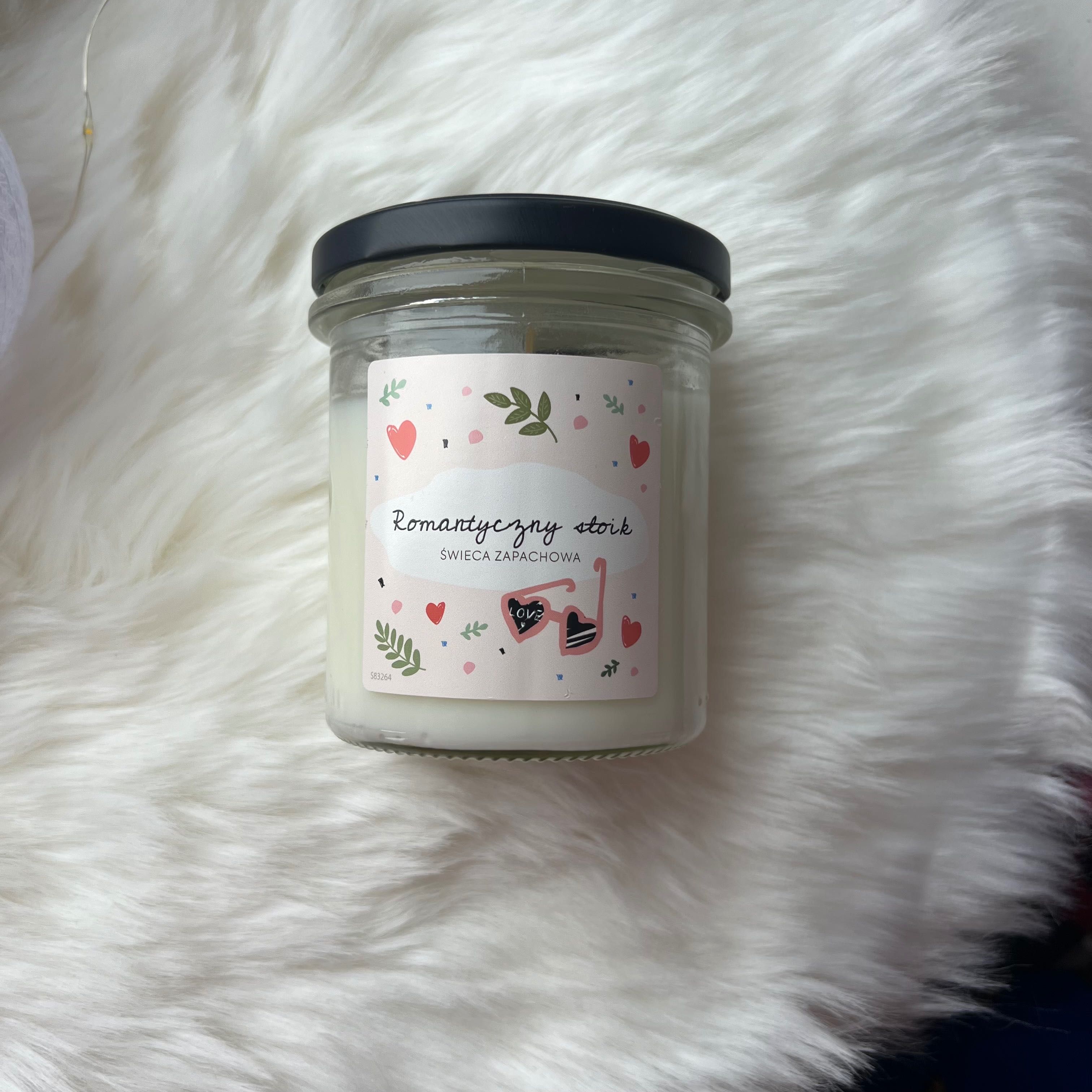 Świeczka zapachowa Romantyczny słoik - świeca 210g - aroma home