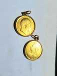Meias Libras em ouro c/ aro