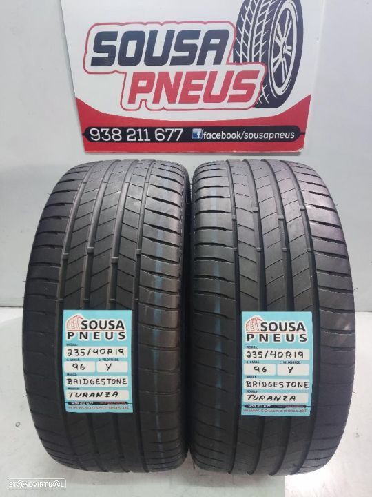 2 pneus semi novos 235-40r19 bridgestone - oferta dos portes