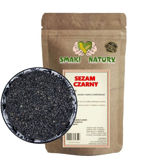 SEZAM Czarny PREMIUM 50g niełuskany SmakiNatury