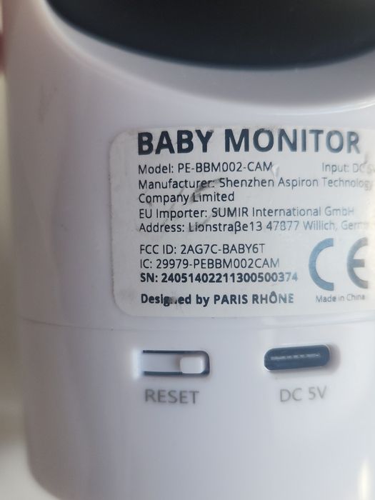 Paris Rhone niania elektroniczna +aplikacja