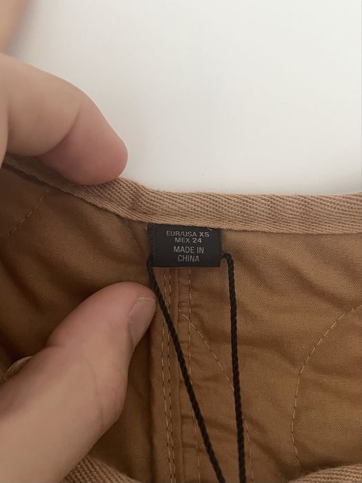 Zara Casaco Acolchoado Camel Mulher
