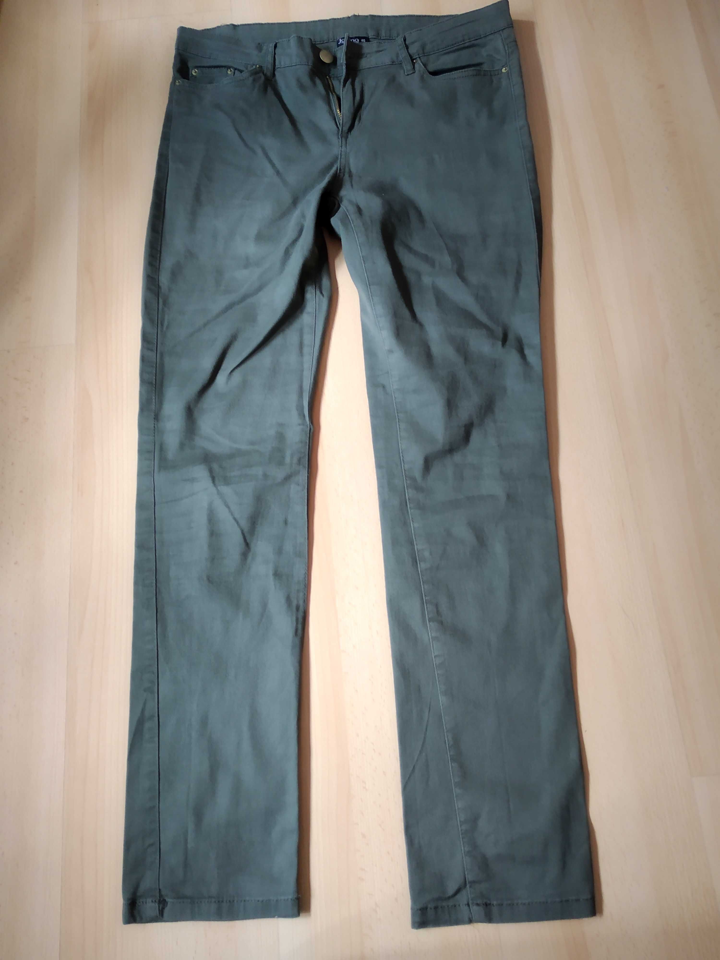 Damskie spodnie zielone elastyczne roz.40