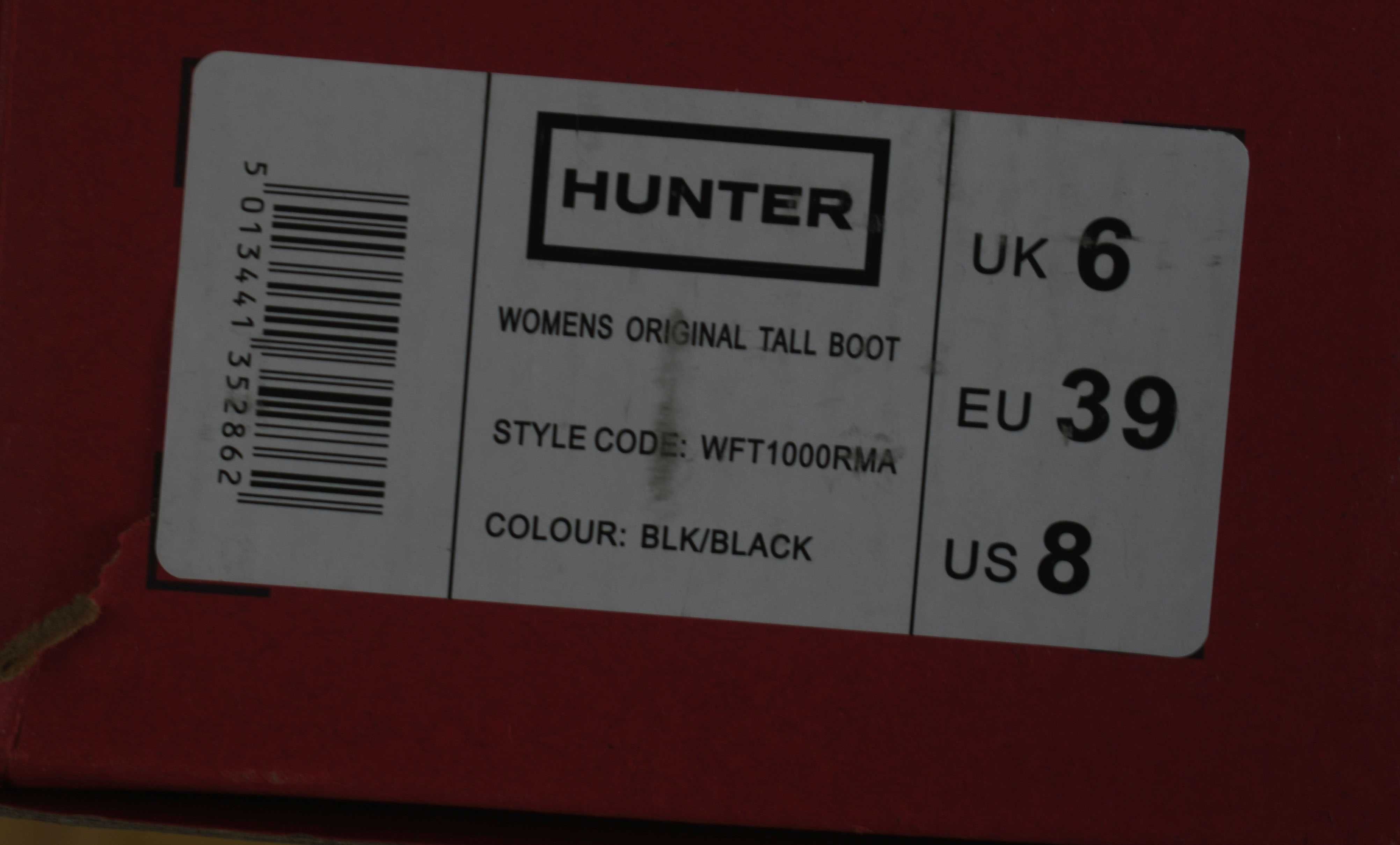Hunter kalosze damskie do kolana Tall boot rozmiar 39