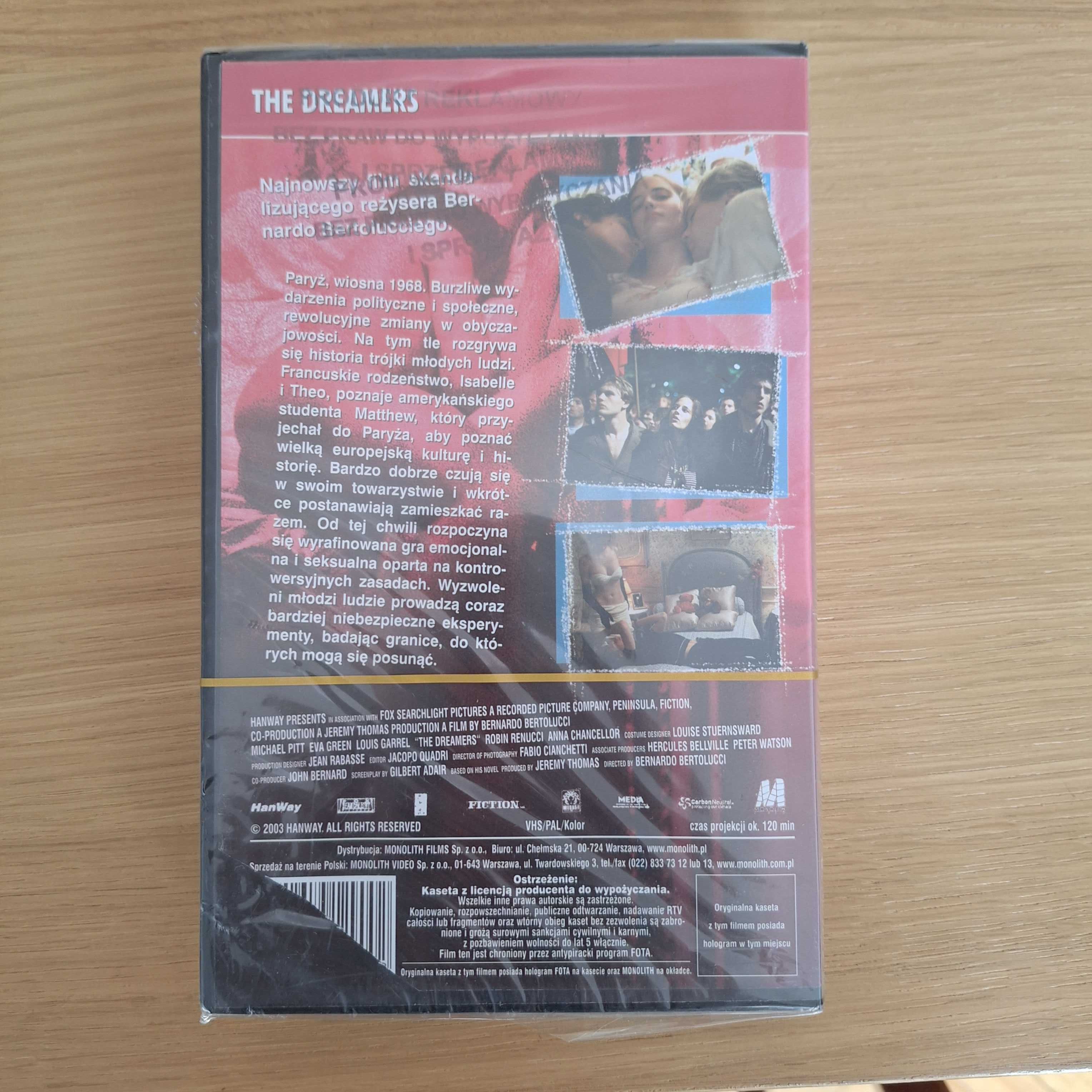 Marzyciele Bertolucci vhs nowa folia