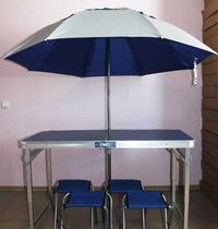 Стол+4 стула +зонт Стіл для пікніка Посилений