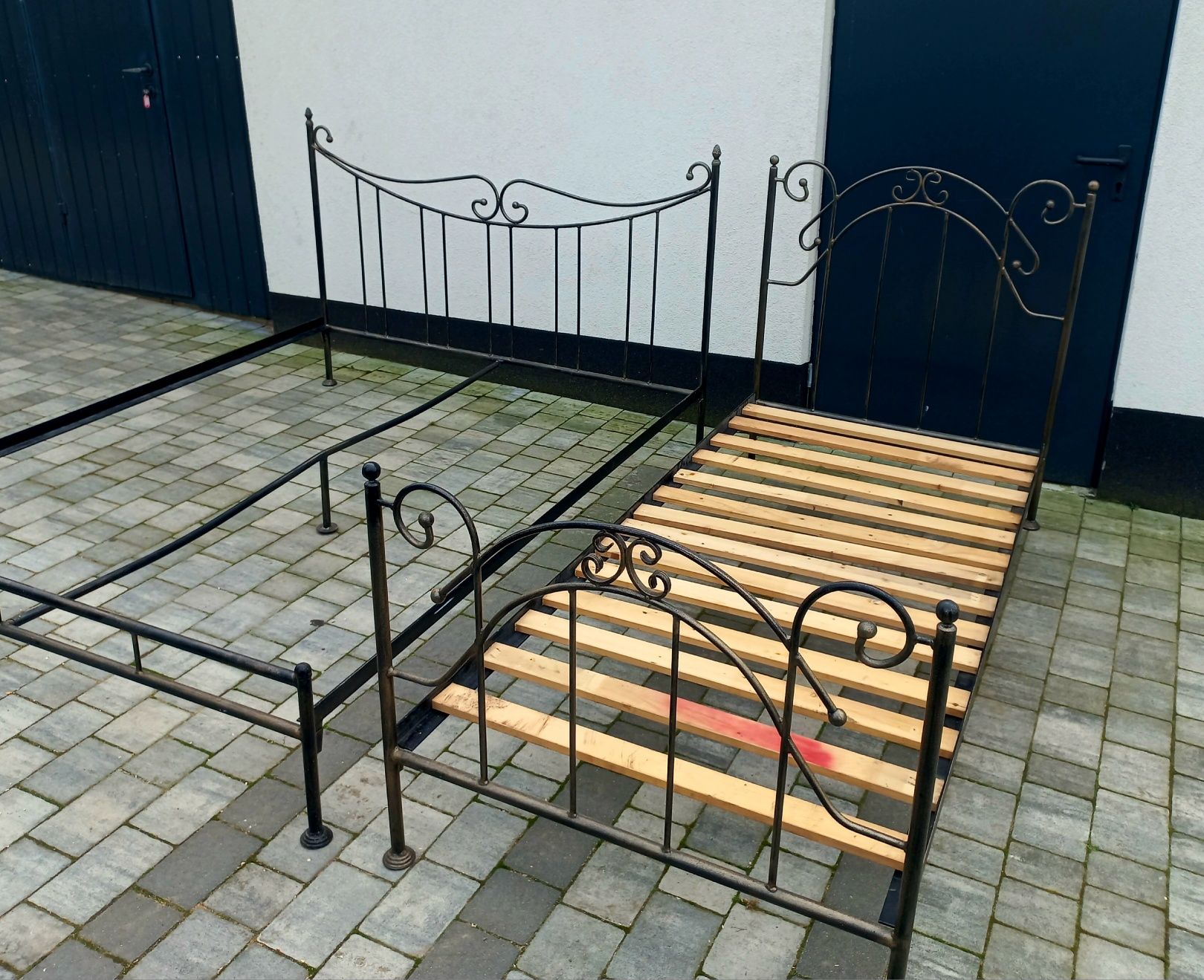 Łóżko stalowe metalowe kute ikea loft rama pojedyńcze podwójne żelazne