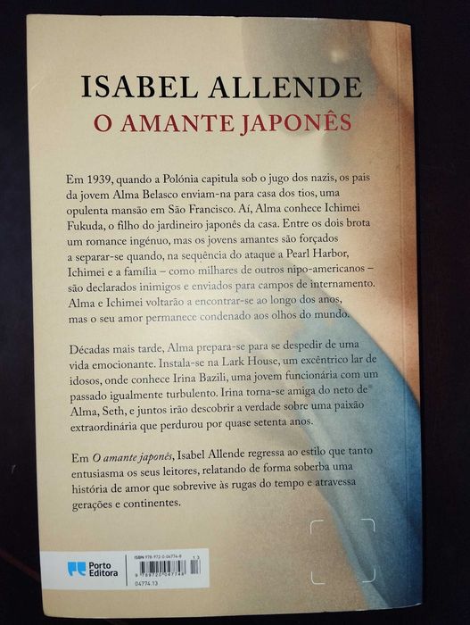 Livro - "O Amante Japonês"