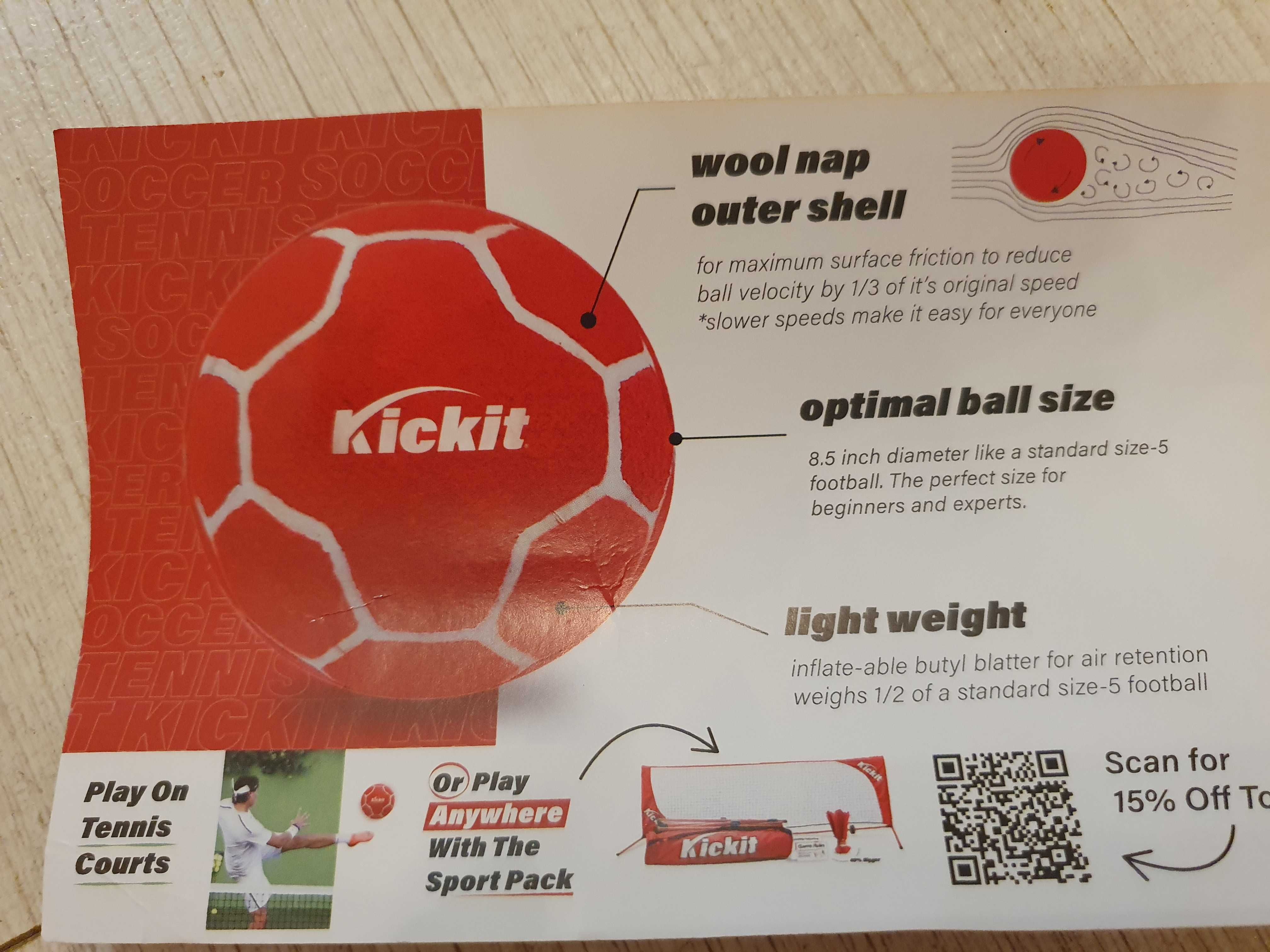 Piłka nożna, siatkówka nożna Kickit football volleyball