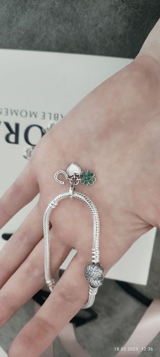 Pandora Акція намистина шарм конюшина клевер Pandora